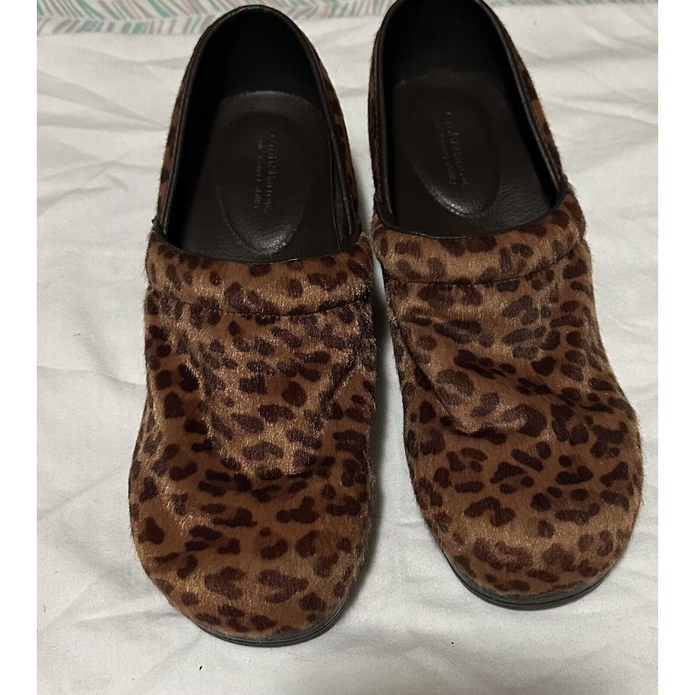 Croft & Barrow Women's Juliana Faux Fur Animal Print Slip On Clogs US Size 8.5M